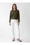 Alita City Lcw Modest Khaki Knitwear Embroidered Women's Cardigan with a Difference - 2
