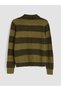 Alita City Lcw Modest Khaki Knitwear Striped Short Women's Cardigan with a Difference - 6