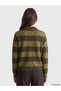 Alita City Lcw Modest Khaki Knitwear Striped Short Women's Cardigan with a Difference - 4