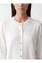 Alita City Lcw Modest Ecru Knitwear Plain Women's Cardigan with a Difference - 3