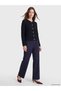 Alita City Lcw Modest Navy Blue Knitwear Plain Women's Cardigan with a Difference - 2