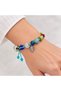 Turquoise String Colorful Beaded Owl and Flower Detailed Adjustable Women's Bracelet