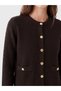 Alita City Lcw Modest Brown Knitwear Plain Women's Cardigan with a Difference - 3