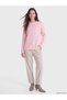 Alita City Lcw Modest Pink Oval Neck Women's Knitwear Sweater with a Difference - 2
