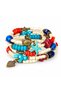 Turquoise Red Cream Beaded Sea-Themed Multi-Row Bohemian Women's Bracelet - 2