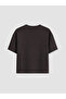 Alita City Brown with a Difference Plain Loose & Loose Short Sleeve Girls' T-Shirt - 3