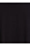 Two Mt Shop Quality Lcw Curve Black Plain Standard & Regular Short Sleeve Women's T-Shirt - 5