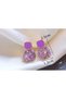 Xuping Lilac Square Purple Crystal Stone Dangle Earrings - Elegant Non-Tarnish Anti-Allergic Vintage Fade-Resistant Stylish Gift New Season Women's Earrings - 6