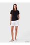 Two Mt Shop Quality Lcw Everyday Black Combed Cotton Plain Slim & Slim Short Sleeve Women's T-Shirt - 2