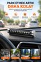 Black Aluminum Case Flip-Up In-Car Phone Number Plate Parking Number