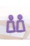 Lilac Textured Geometric Trapezoidal Dangle Earrings Bijouterie Stylish Antiallergic Women's Earrings Gift Models - 2