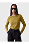 Two Mt Shop Quality Lcw Everyday Green Interlock Plain Narrow & Slim Long Sleeve Women's Bodysuit