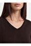 Two Mt Shop Quality Lcw Everyday Brown Plain Standard & Regular Long Sleeve Women's T-Shirt - 3