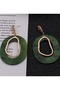 Xuping Green Enamel Hoop Earrings - Modern, Non-Tarnish, Anti-Allergic, Colorfast, Stylish Gift, New Season Trend, Women's Earrings - 2