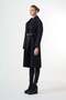 zipper detailed felted coat - 4