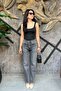 High Waist Straight Fit Denim Trousers Sun539 - 5