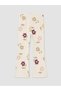 Two Mt Shop Quality Lcw Kids Ecru 2 Threaded Floral Tight & Slim Elastic Waist Girls' Leggings - 2