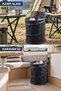 Foldable Mini Trash Can Black Portable In-Car Desktop for Office Camping Caravan - 6