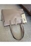 Soft Leather 3-Compartment Large Size Women's Handbag - 2