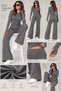 Women's Polyamide 4-Way Stretch Finger-Loop Body Wide-Leg Pants Two-Piece Set - 5