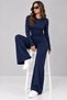 Women's Polyamide 4-Way Stretch Finger-Loop Body Wide-Leg Pants Two-Piece Set - 3