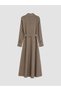 Gencc Quality with Lcw Everyday Green Gabardine Plaid Standard & Regular Shirt Collar Long Shirt Dress - 7