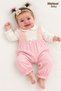 Baby Girl Jumpsuit with Lace Detail, Bebe Collar, Bow, Long Sleeve, Seasonal Premium Set - 2