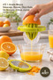 5-in-1 Citrus Juicer with Grater – 4-in-1 Fruit Juicer, Grater, Measuring Cup and Strainer, Citrus Juicer