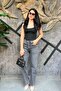High Waist Straight Fit Denim Trousers Sun539 - 3