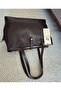 Soft Leather 3-Compartment Large Size Women's Handbag - 2