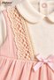 Baby Girl Jumpsuit with Lace Detail, Bebe Collar, Bow, Long Sleeve, Seasonal Premium Set - 4