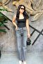 High Waist Straight Fit Denim Trousers Sun539 - 2