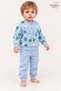 Baby Boy Set with Elephant Appliqué and Forest Pattern, 2-Piece Top and Bottom Set, Seasonal - 3