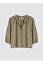 Lcw Vision Striped Gathered Blouse with Hidden Collar - 5