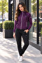 Women's Diver Fabric Zippered Stylish Tracksuit Set - 2