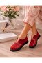 Genuine Suede and Patent Leather Combination Comfortable Flat Sole Casual Shoes - 2