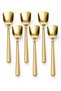 Set of 6 Gold Ice Cream Spoons – 18/10 Stainless Steel Luxury Serving Spoons