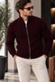 Hair Braid Patterned Basic Men's Knitwear Cardigan