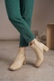 Orthopedic Zippered 7 cm Heel Inner Lining Cotton Daily Women's Leather Boots - 2