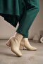 Orthopedic Zippered 7 cm Heel Inner Lining Cotton Daily Women's Leather Boots