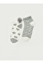 Two Mt Shop Quality Lcw Dream Gray Patterned 2-Pack Women's Socks
