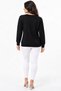 Women's Stone Printed Long Sleeve Mercerized Glitter Knitwear Blouse - 4