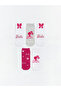 Alita City Lcw Kids Pink Printed Girls' Booties Socks with a Difference