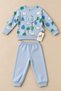 Baby Boy Set with Elephant Appliqué and Forest Pattern, 2-Piece Top and Bottom Set, Seasonal - 4