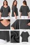 Women's Italian Style Bat Sleeve Oversize Mercerized Knitwear Blouse - 6