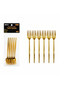 3-Piece Dessert Fork Set – 13 cm Stainless Steel Gold Color, Cake and Dessert Serving, Dessert Fork - 2