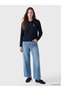 Alita City Lcw Modest Navy Blue Polo Collar Patterned Women's Knitwear Sweater - 2