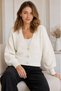Women's V-Neck Spotted Buttoned Knitwear Cardigan - 4