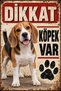Beagle Caution Dog Present Metal Sign Retro Decorative Warning Sign 30X40 cm