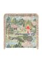 Maharaja Garden Peacock and Indian Pavilion Patterned Fringed Decorative Throw Pillow Cover - 4